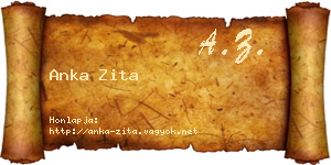 Anka Zita névjegykártya